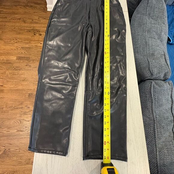 Abercrombie & Fitch Black Straight Ankle Leg faux pant with Sleek Finish - Picture 14 of 14